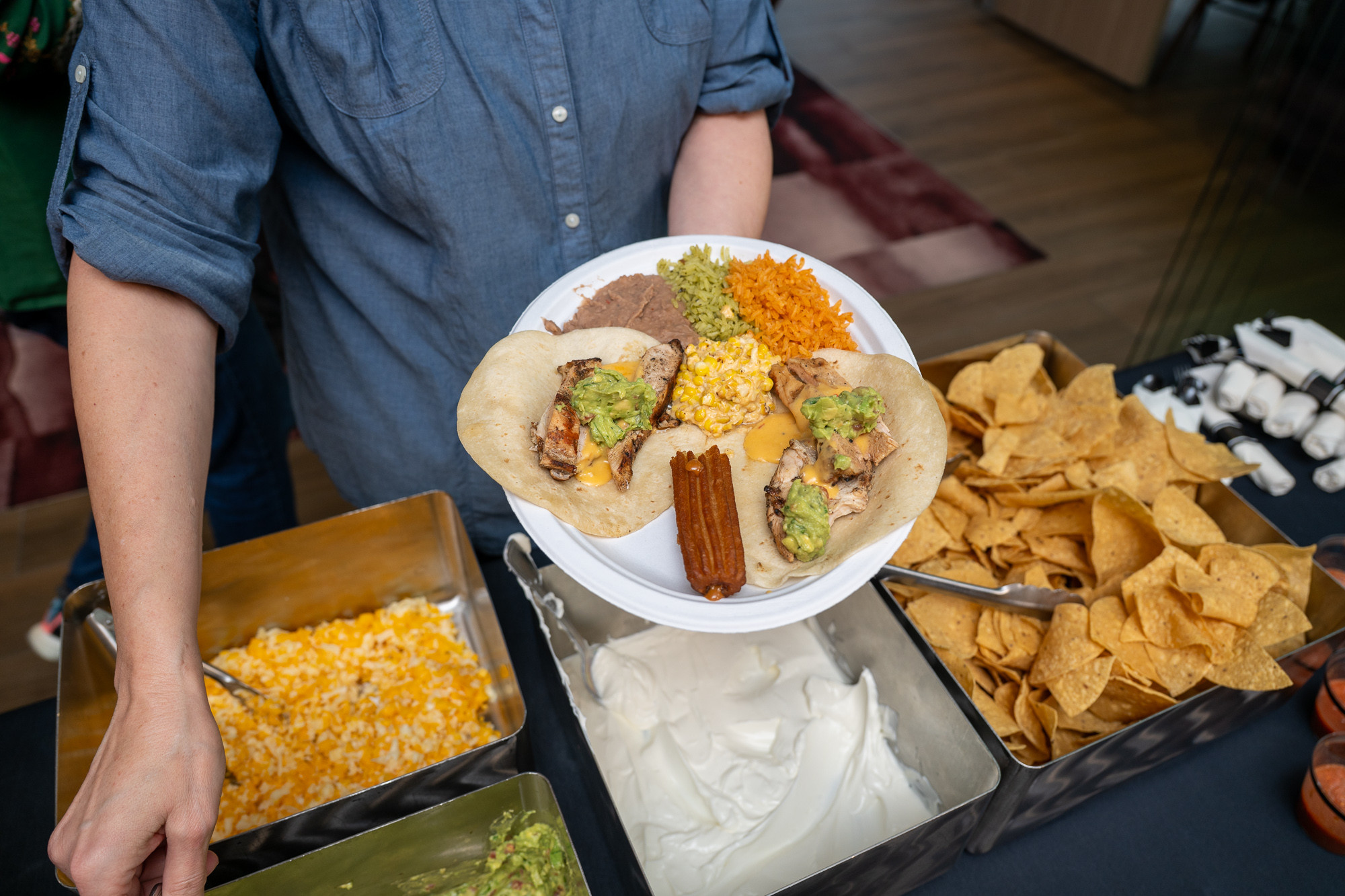 Mi Dia catering guest plate